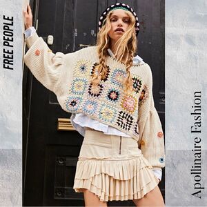 FREE PEOPLE DAHLIA CROCHET PULLOVER TOP NEW SMALL AND XS AVAILABLE